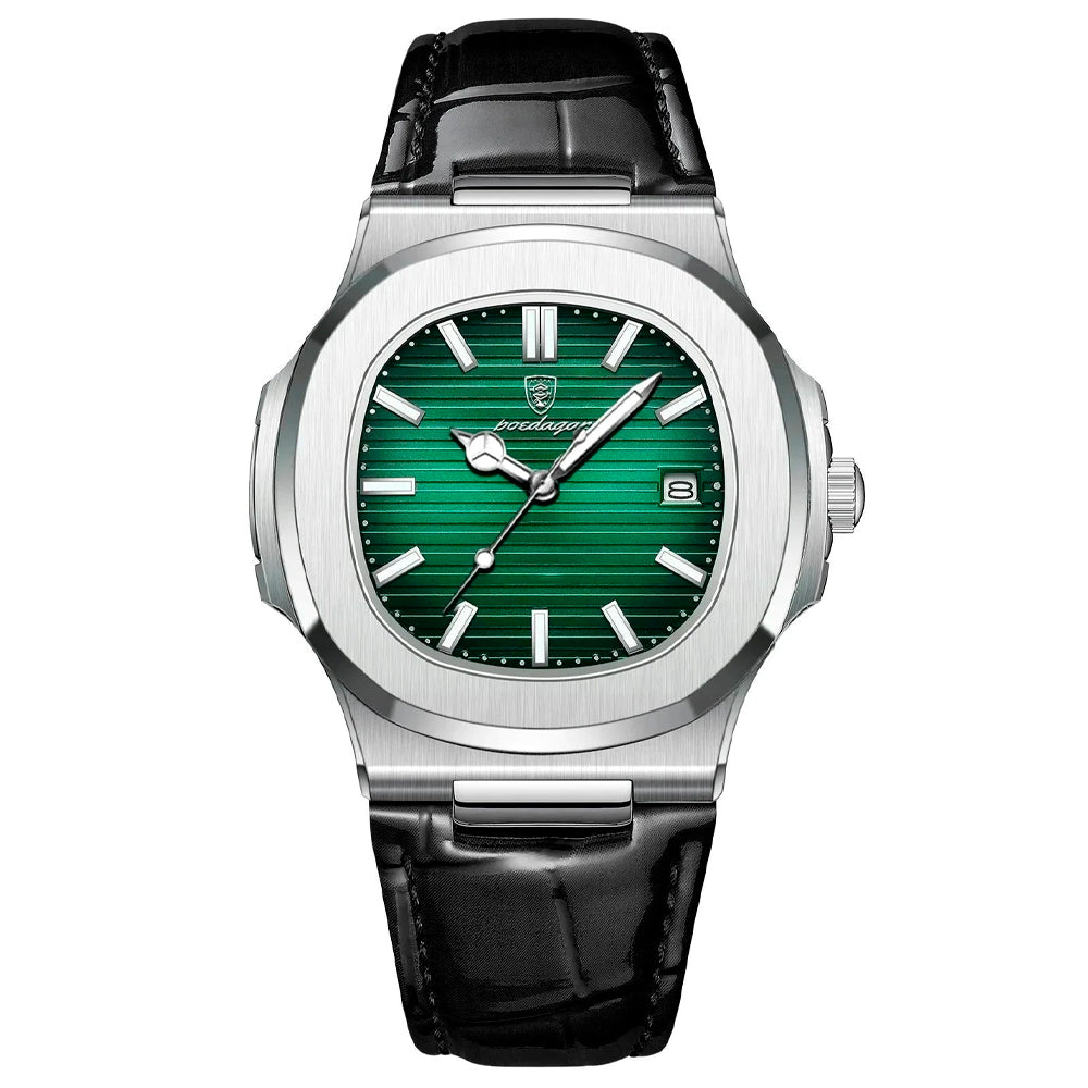 Relógio Masculino Poedagar Deluxe Black | Pulseira de Couro