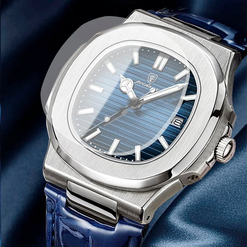 Relógio Masculino Poedagar Deluxe Black | Pulseira de Couro