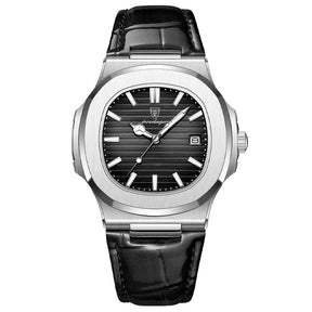 Relógio Masculino Poedagar Deluxe Black | Pulseira de Couro